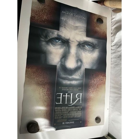 Anthony Hopkins The Rite Original Movie Poster 40" X 27"Double Sided - Picture 3 of 12